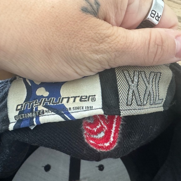 Gothic Atlanta A City Hunter XXL Black Fitted Hat Red “A” Logo Ultimate Headwear - Picture 3 of 3